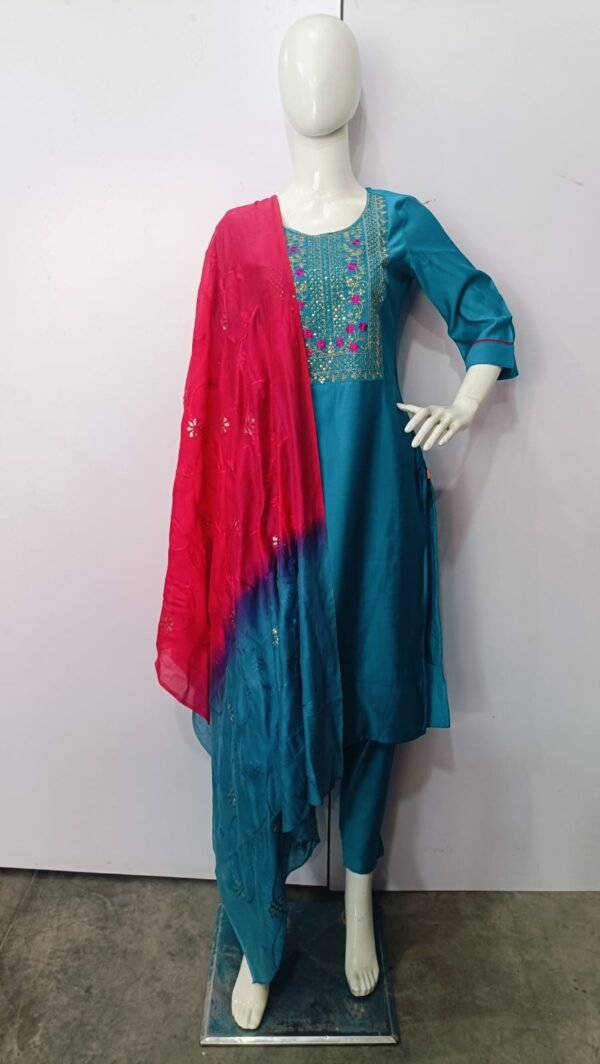 Blue Elegance Printed Kurti